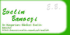 evelin banoczi business card